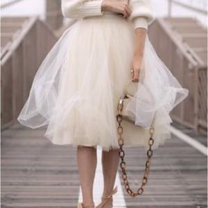 Anthropologie tulle and satin skirt